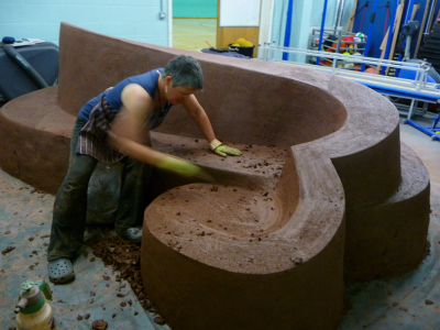 Ruth carving 7 tonnes brickclay