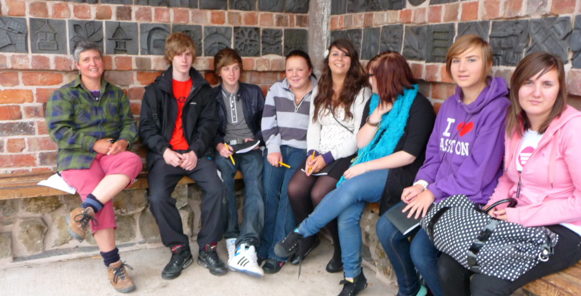 Ruth with sixth form students