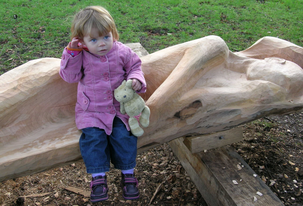 Jessie testing the bench