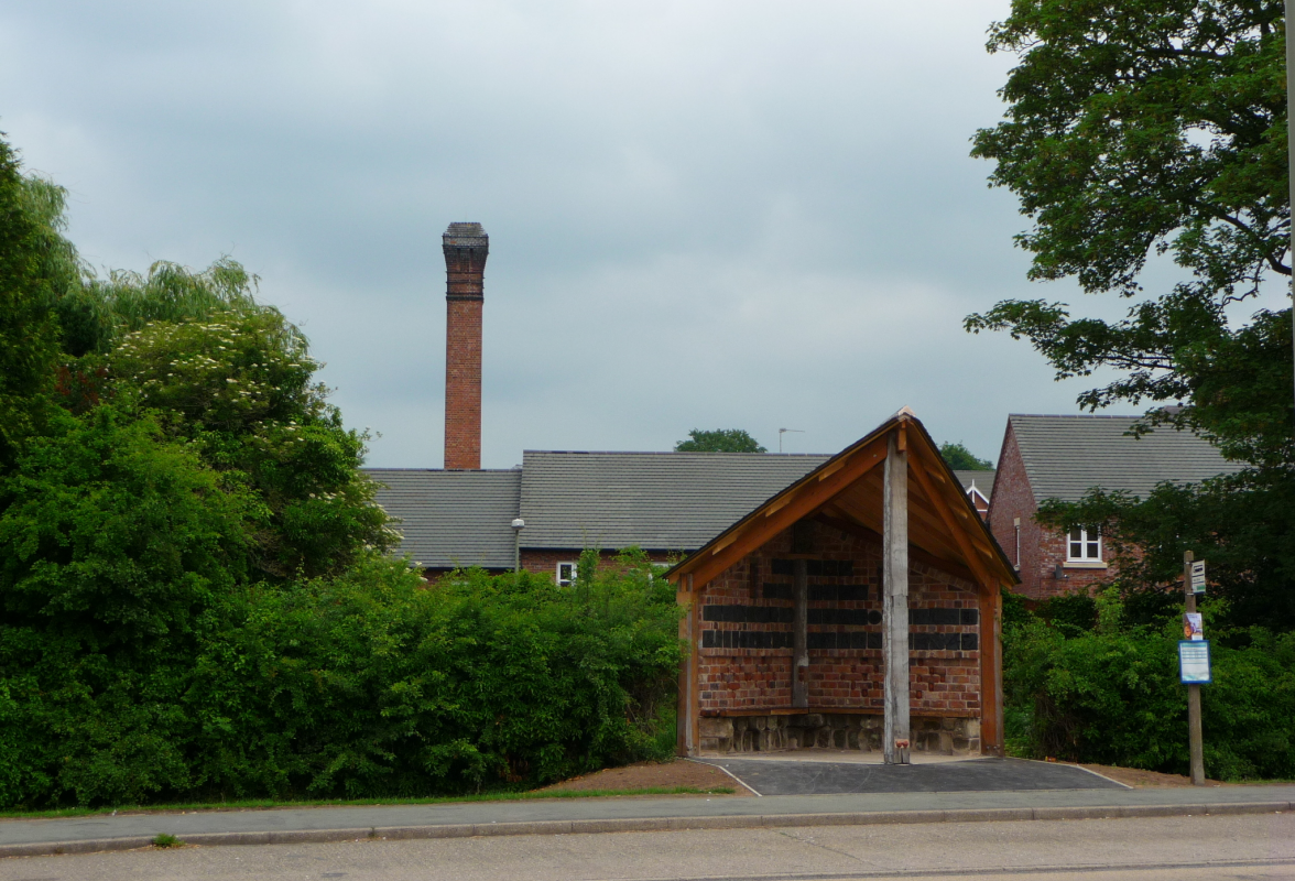 Shelter 2 completed with old hospital buildings behind
