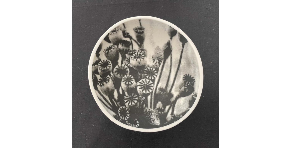 Poppy seed heads bowl