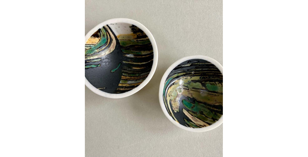 Two abstract bowls