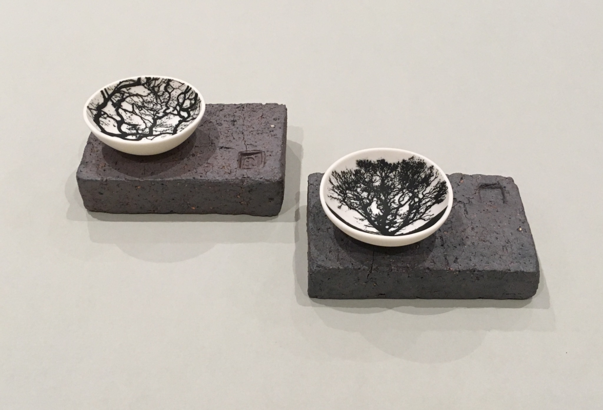 Tree Bowls on brick clay plinths