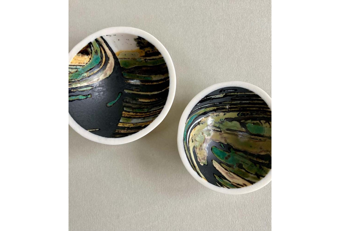 Two abstract bowls