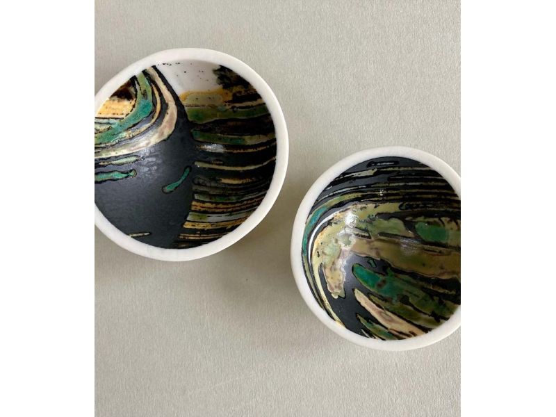 Two abstract bowls