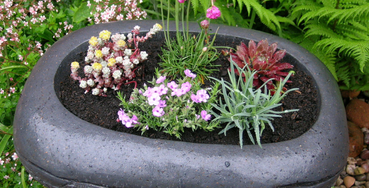 Carved Brick planter