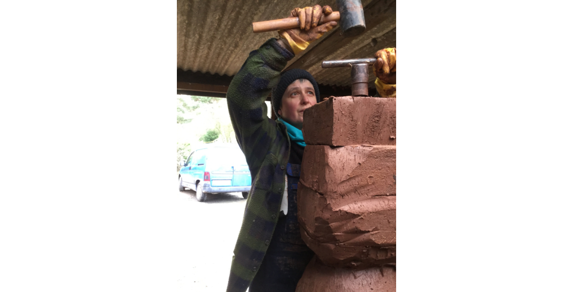 Putting central holes in bricks for internal structure