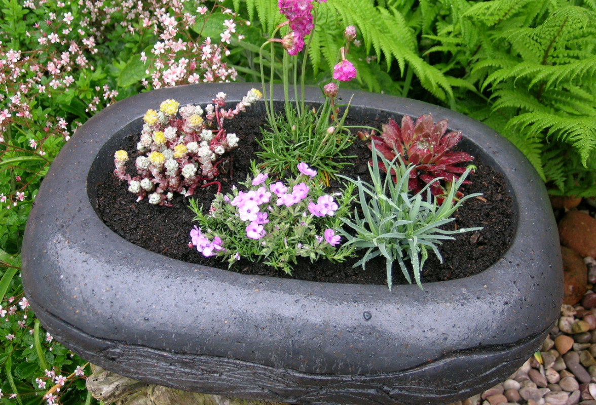 Carved Brick planter