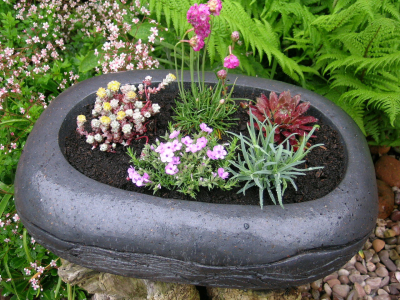 Carved Brick planter