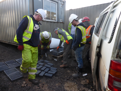 Inspection of our brick work by McPhilips lads