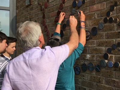 Mike and Ruth cutting Ribbons