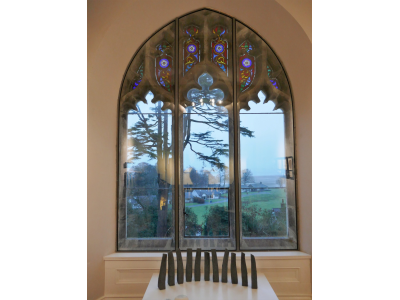 Slate Echoed and view over sea from Mary Yapp Room