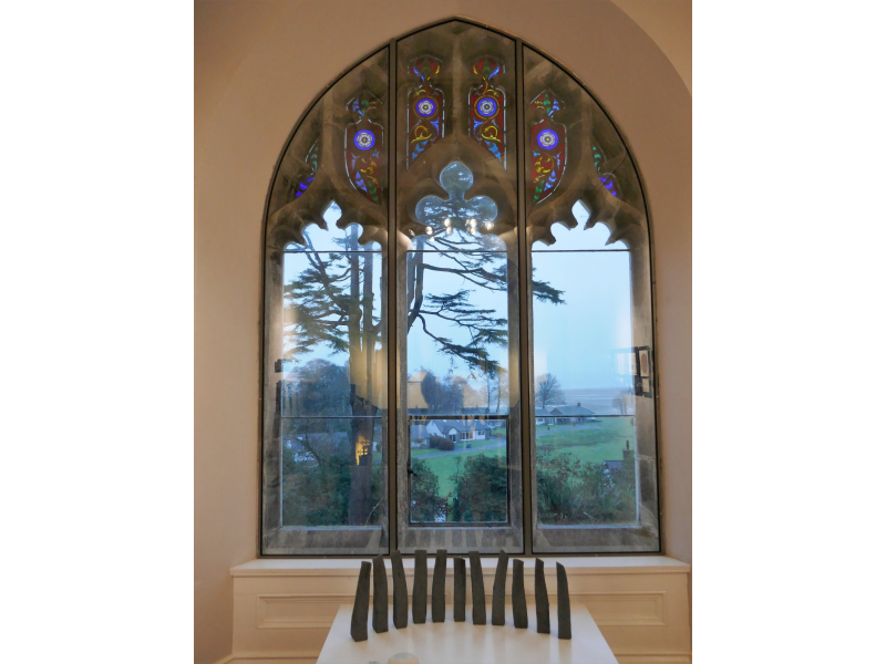 Slate Echoed and view over sea from Mary Yapp Room