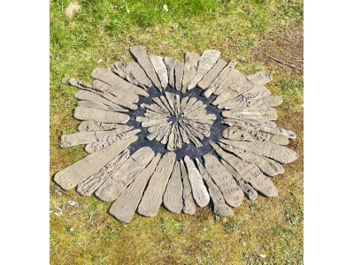 Stone and tree textures pre-firing