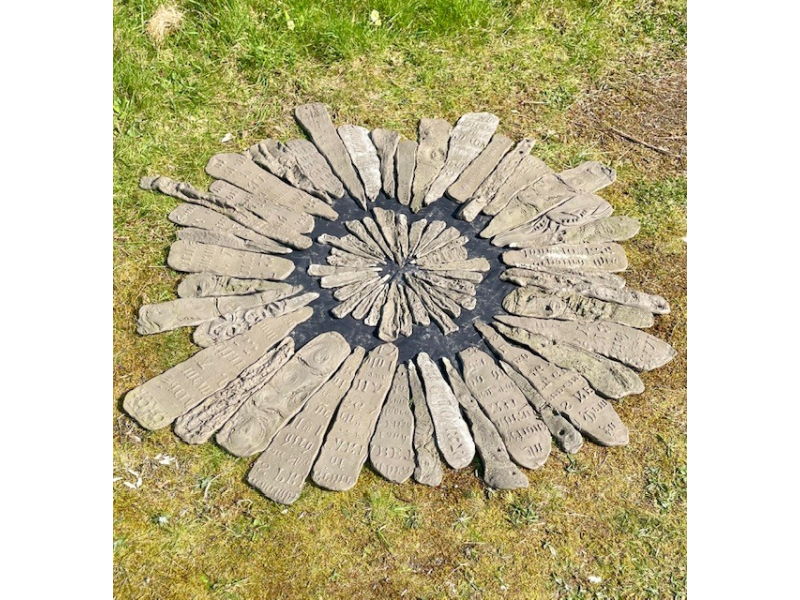 Stone and tree textures pre-firing