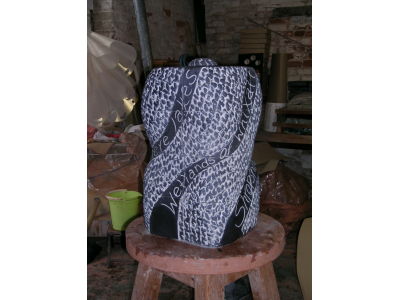 Freshly painted fender