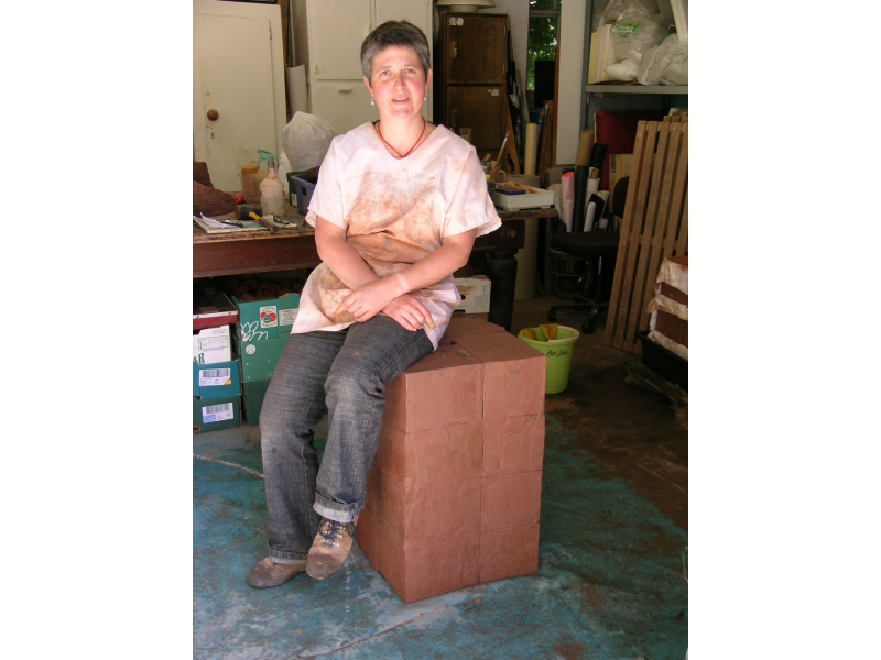 Ruth ready to start carving