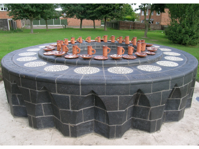 Kings Table with Childrens Work