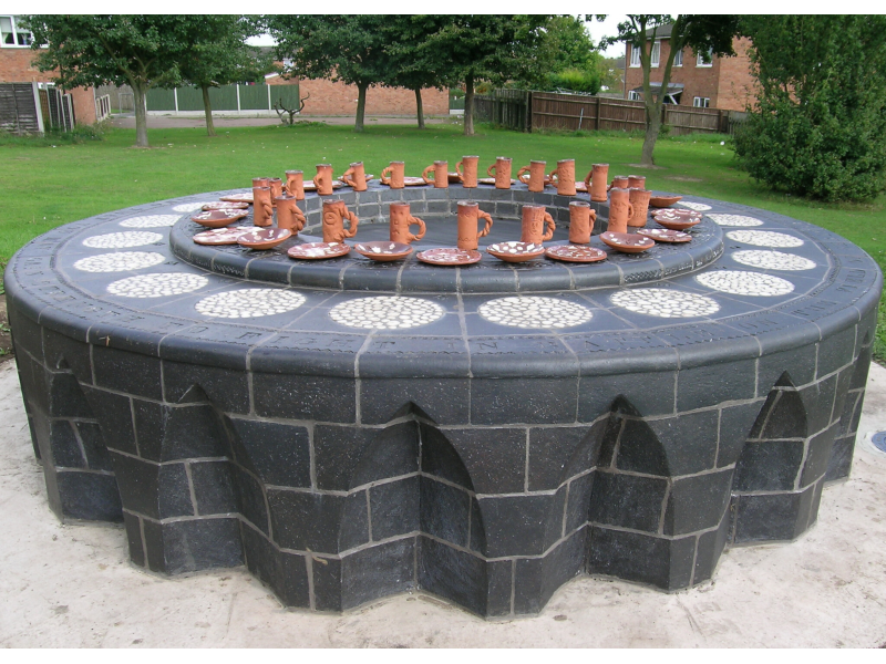 Kings Table with Childrens Work