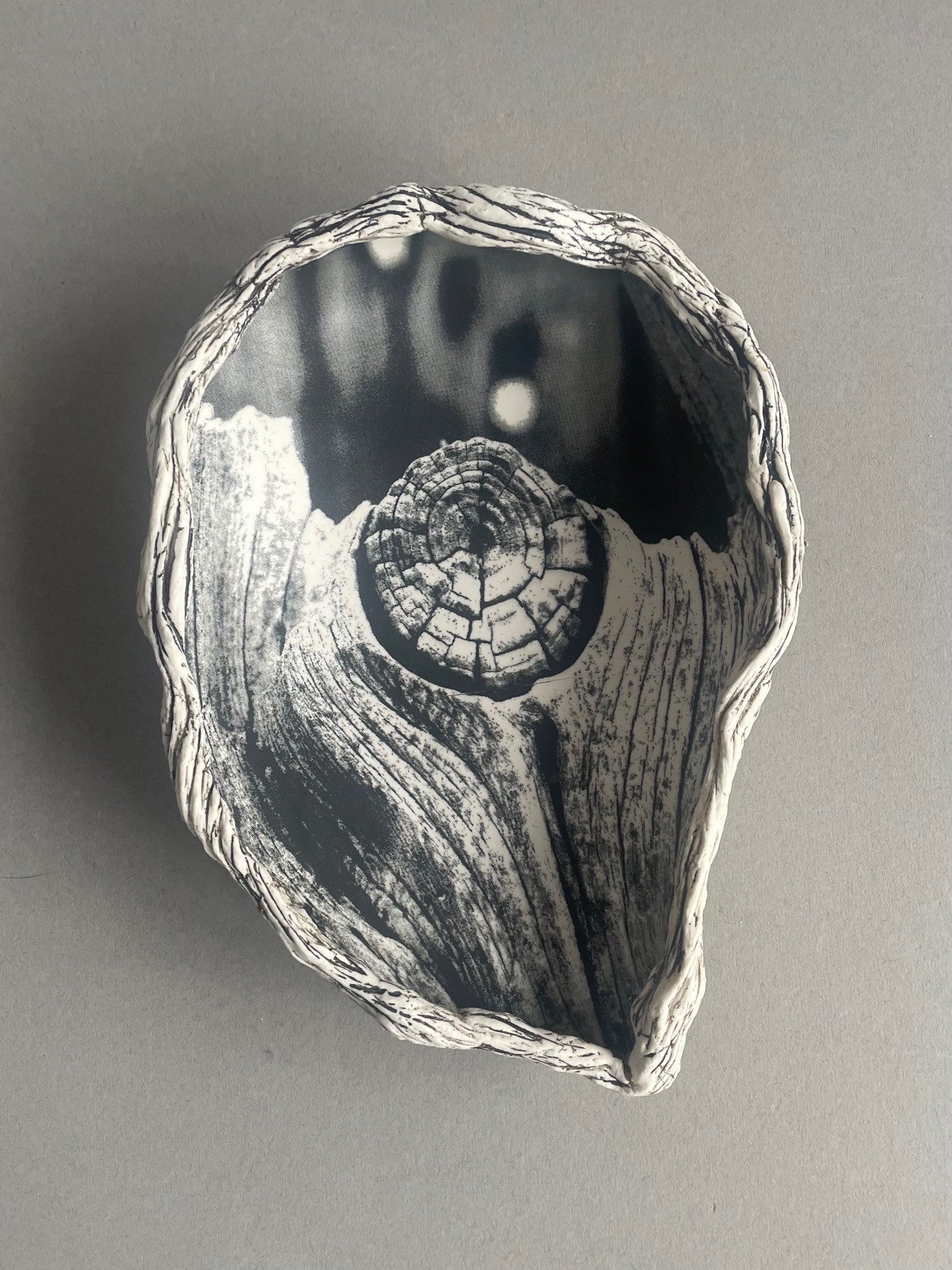 Tree Print Oyster Bowl I